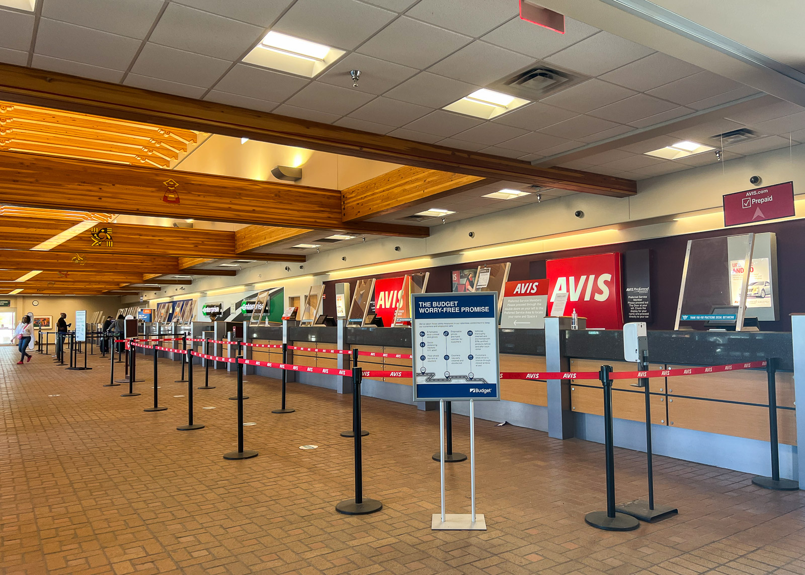 Car rental desk at Albuquerque Sunport